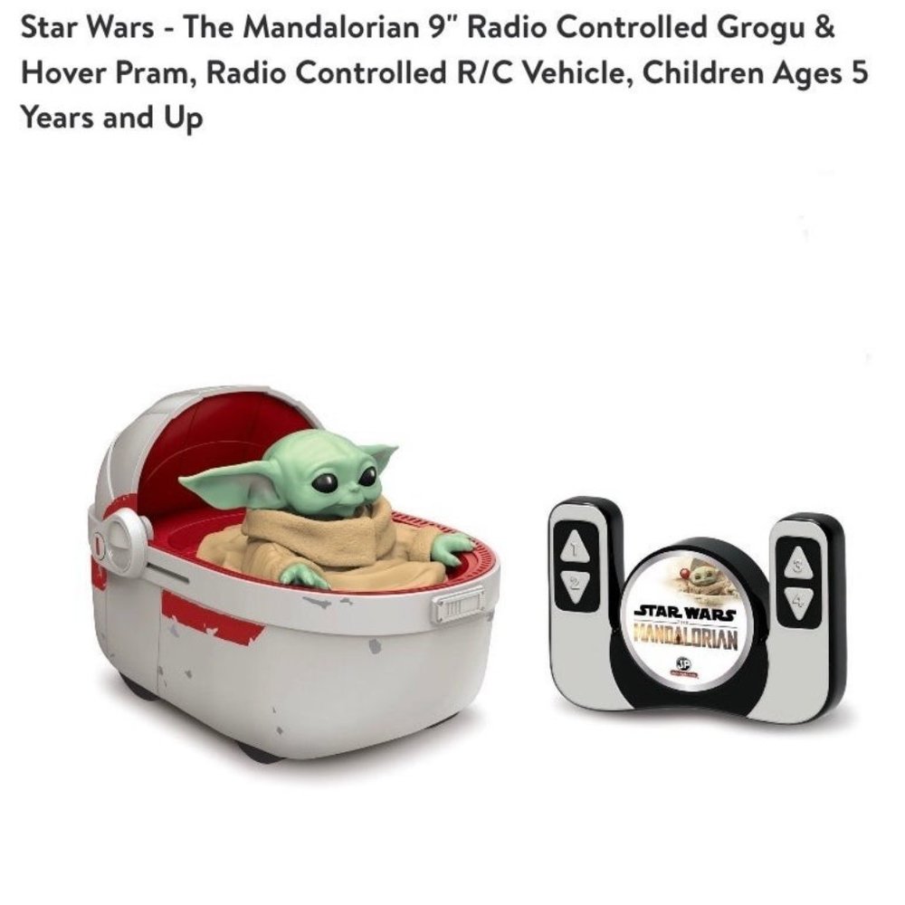 New Star Wars The Mandalorian Grogu remote control pram